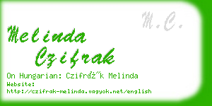 melinda czifrak business card